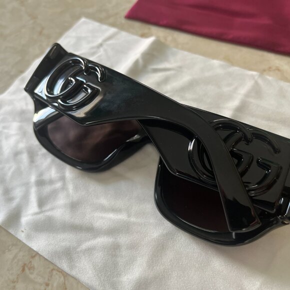 Gucci Black Marmont Monocolor 53mm Squared Sunglasses main image 6